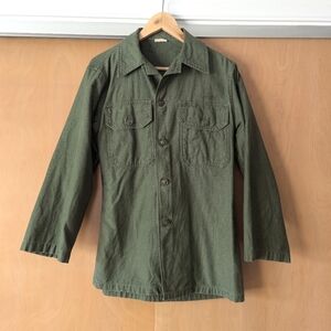 Vintage Military Issue Canvas Shirt Jacket